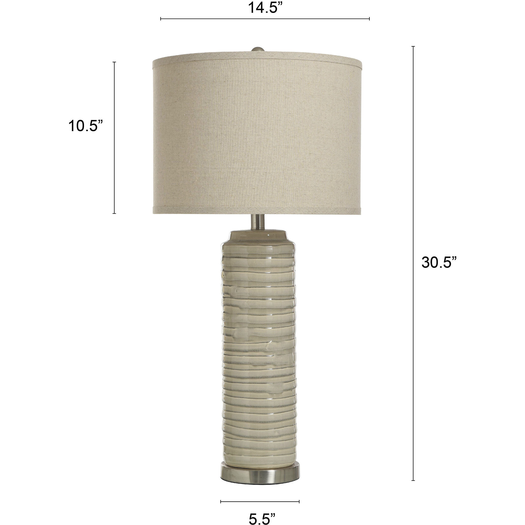 Signature 31 inch 150 watt Beige and Off White Table Lamp Portable Light 