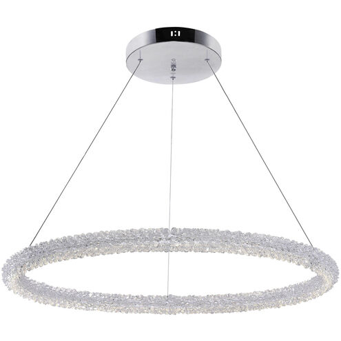 Arielle LED 32 inch Chrome Down Chandelier Ceiling Light