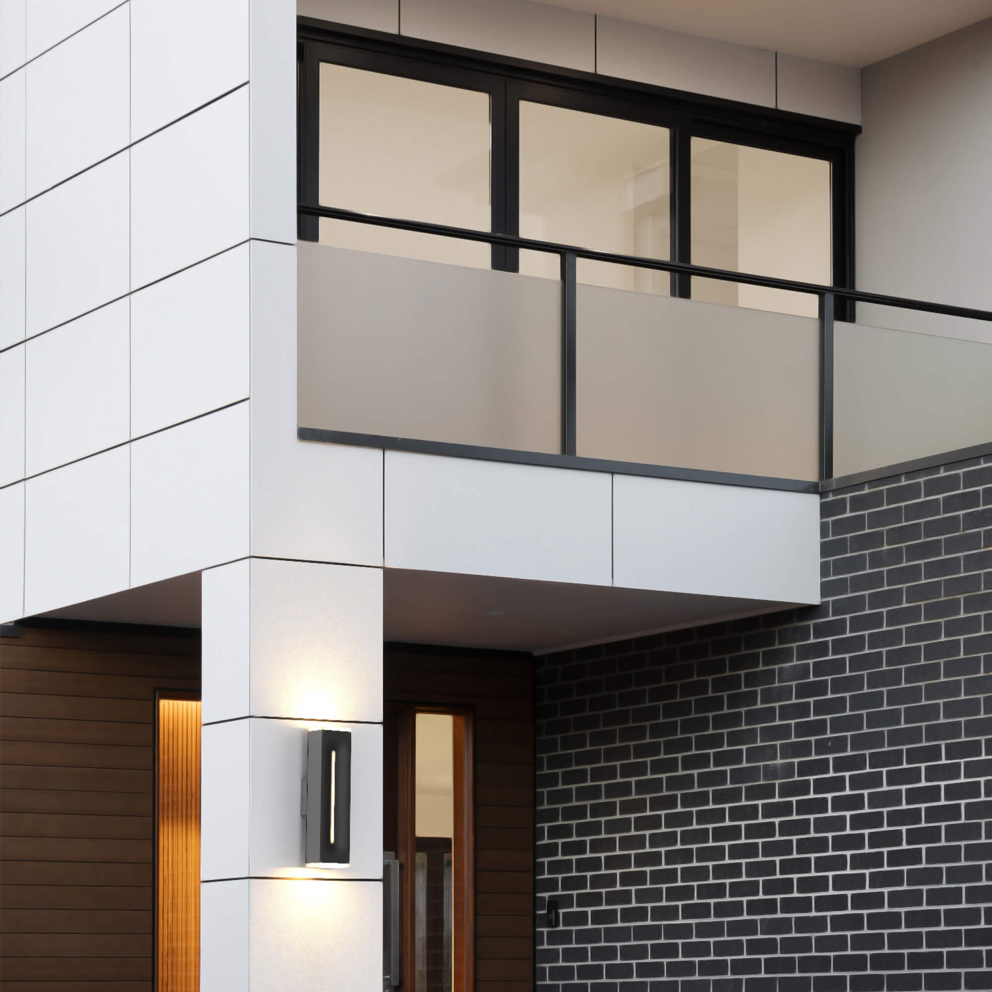 Profile 2 Light 4 inch Black ADA Sconce Wall Light, Dual Light