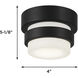 Miami LED 5.13 inch Light Antique Brass Flush Mount Ceiling Light