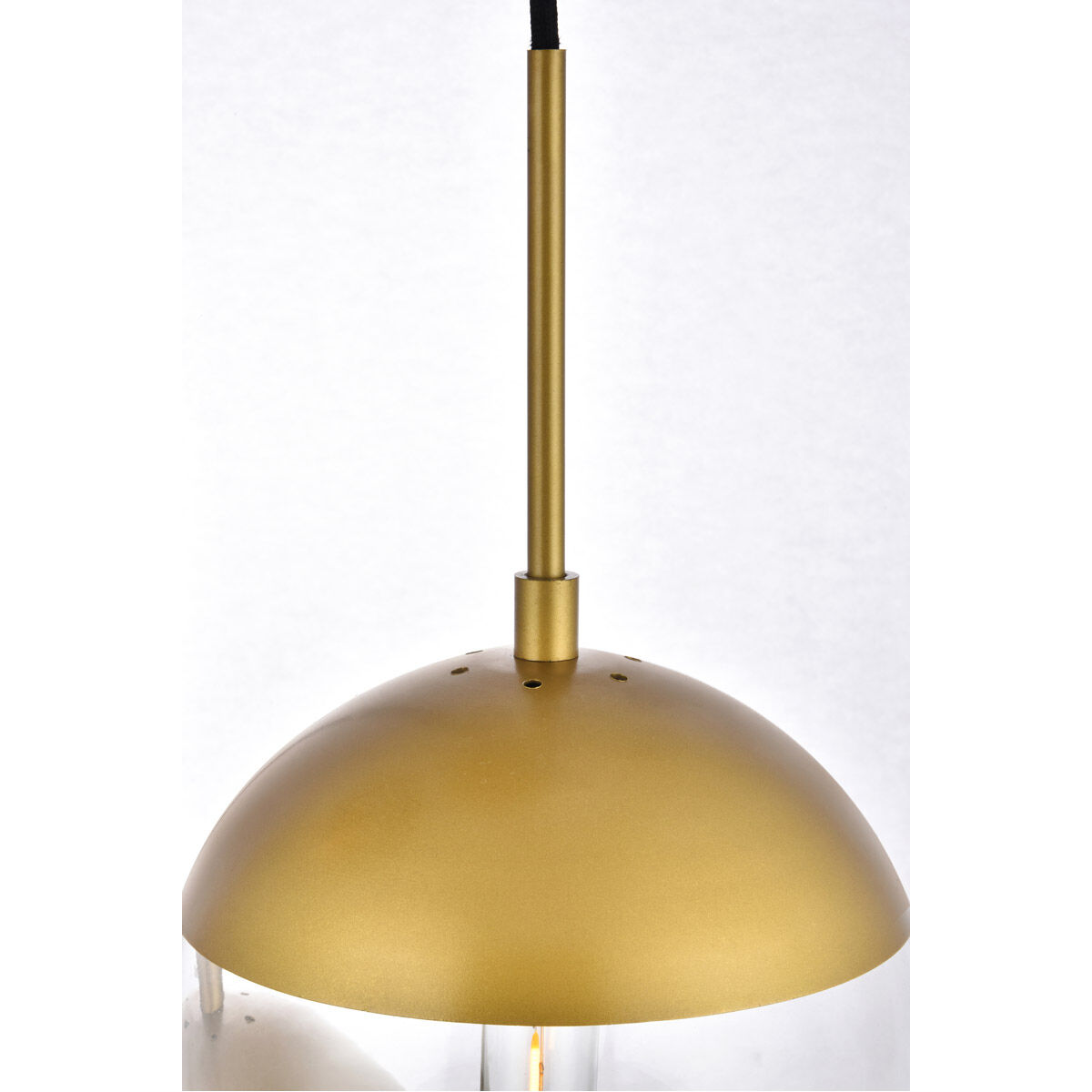 Eclipse 3 Light 18 inch Brass Pendant Ceiling Light