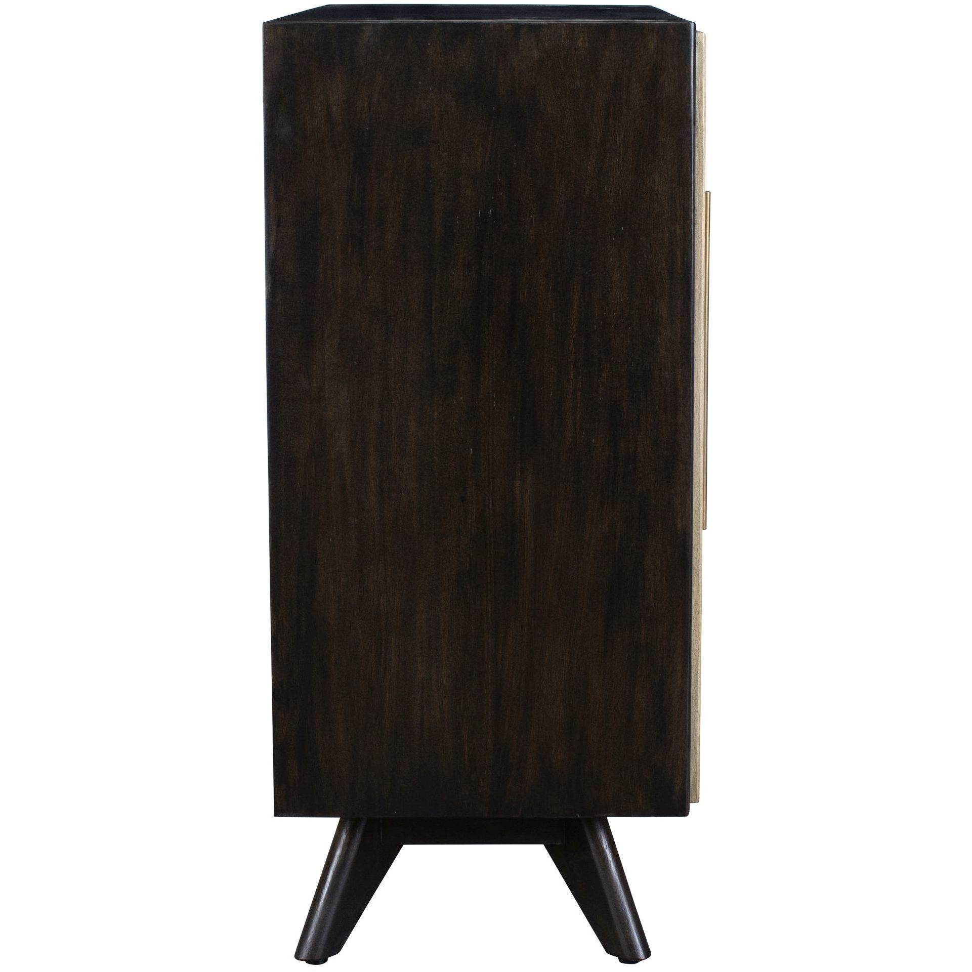 Reina Mango and Java Wood Veneers and Dark Walnut 2 Door Cabinet