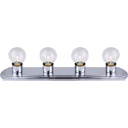 Bathroom Strip 4 Light 24 inch Chrome Vanity Light Wall Light