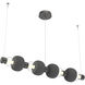 Torno Mandrel LED 53.3 inch Graphite with Charcoal Linear Chandelier Ceiling Light