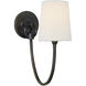 Thomas O'Brien Reed 1 Light 5 inch Bronze Single Sconce Wall Light in Linen