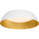 Lucci 1 Light 25 inch White/Industrial Brass Flush Mount Ceiling Light
