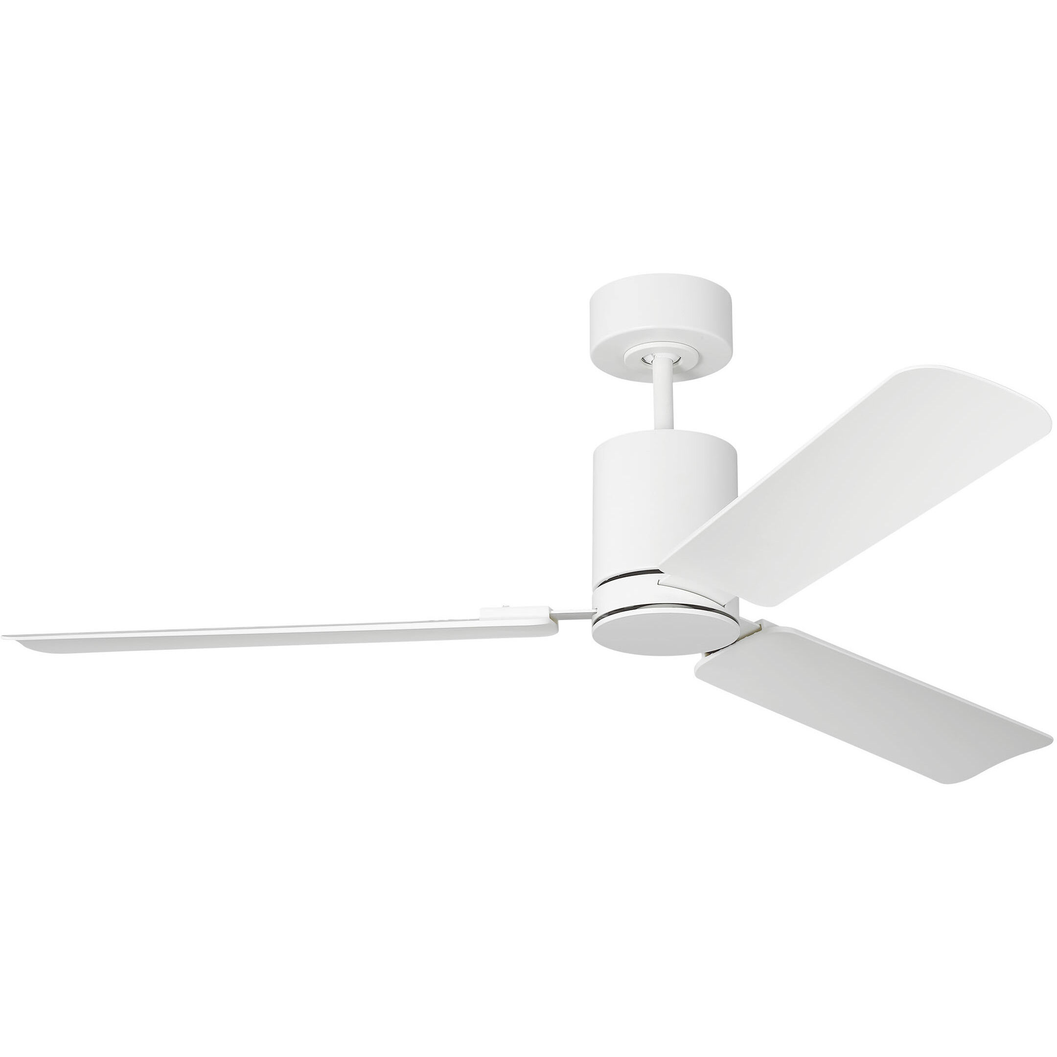 Cleancut 54 inch Matte White with Matte White ABS Blades Indoor/Outdoor Smart Ceiling Fan