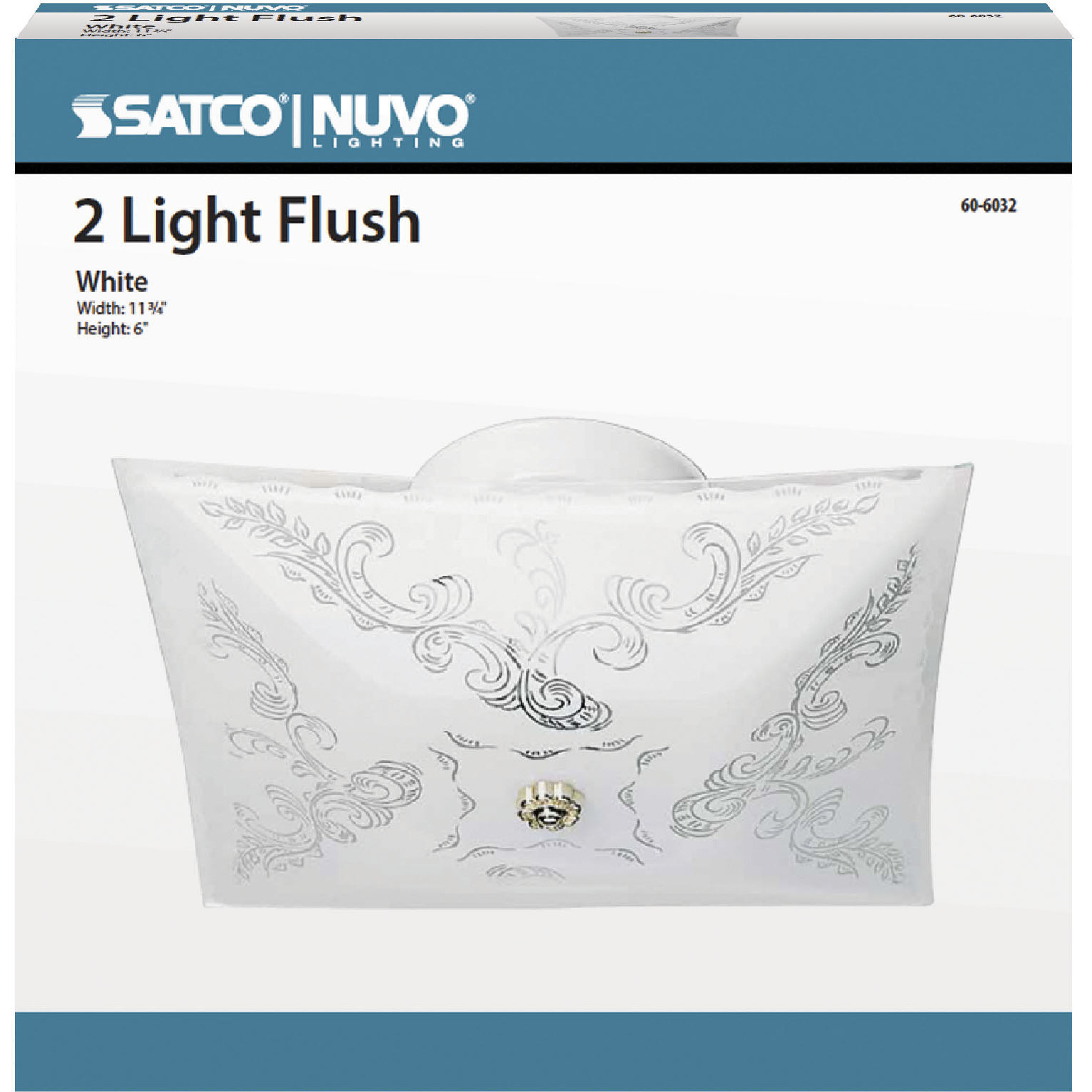 Brentwood 2 Light 12 inch White Flush Mount Ceiling Light