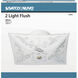 Brentwood 2 Light 12 inch White Flush Mount Ceiling Light