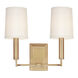 Clinton 2 Light 11 inch Aged Brass Wall Sconce Wall Light