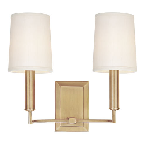Clinton 2 Light 11 inch Aged Brass Wall Sconce Wall Light