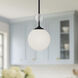 Alora Mood Celia 1 Light 7.88 inch Matte Black/Opal Glass Pendant Ceiling Light
