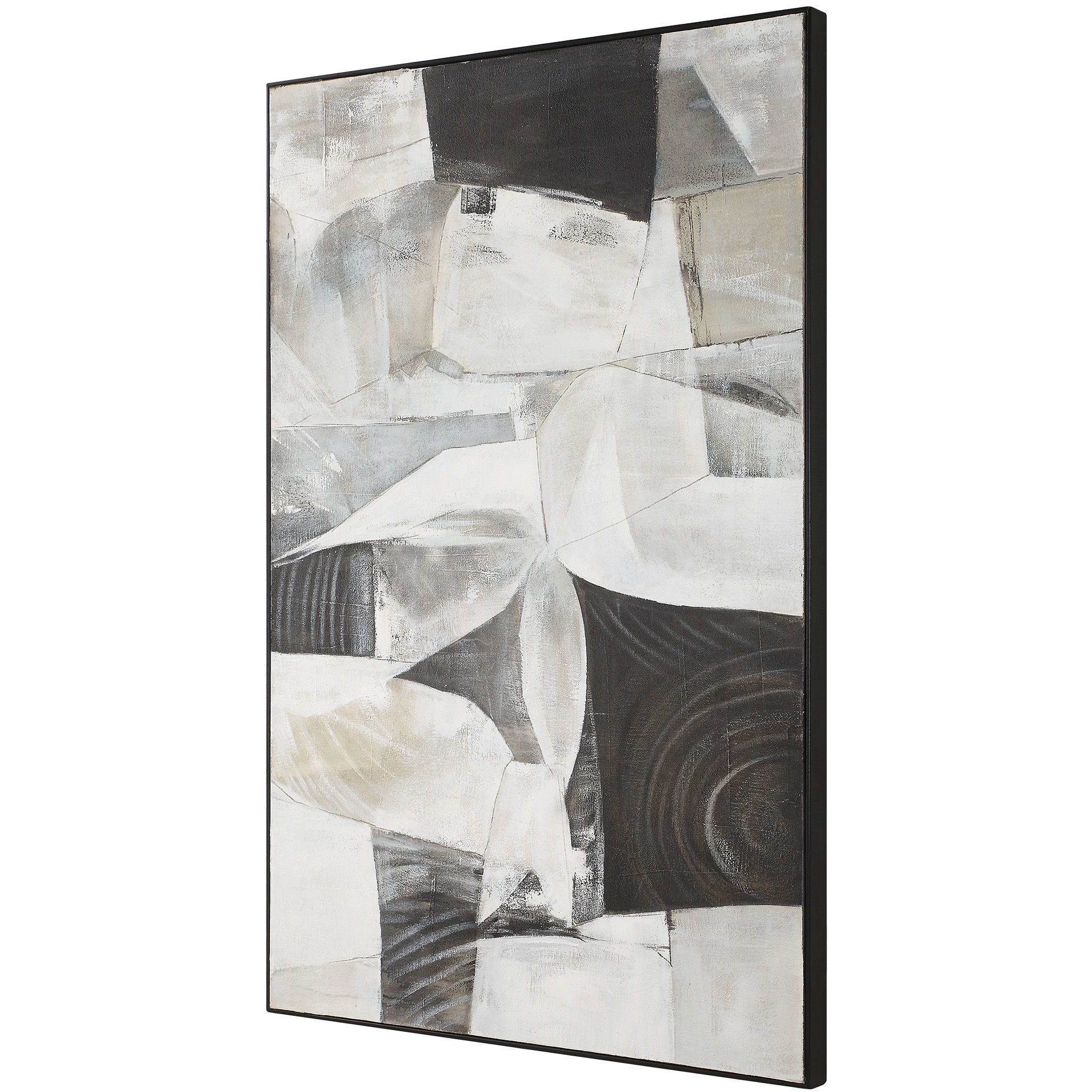 Folding Monochromatic Framed Abstract Art