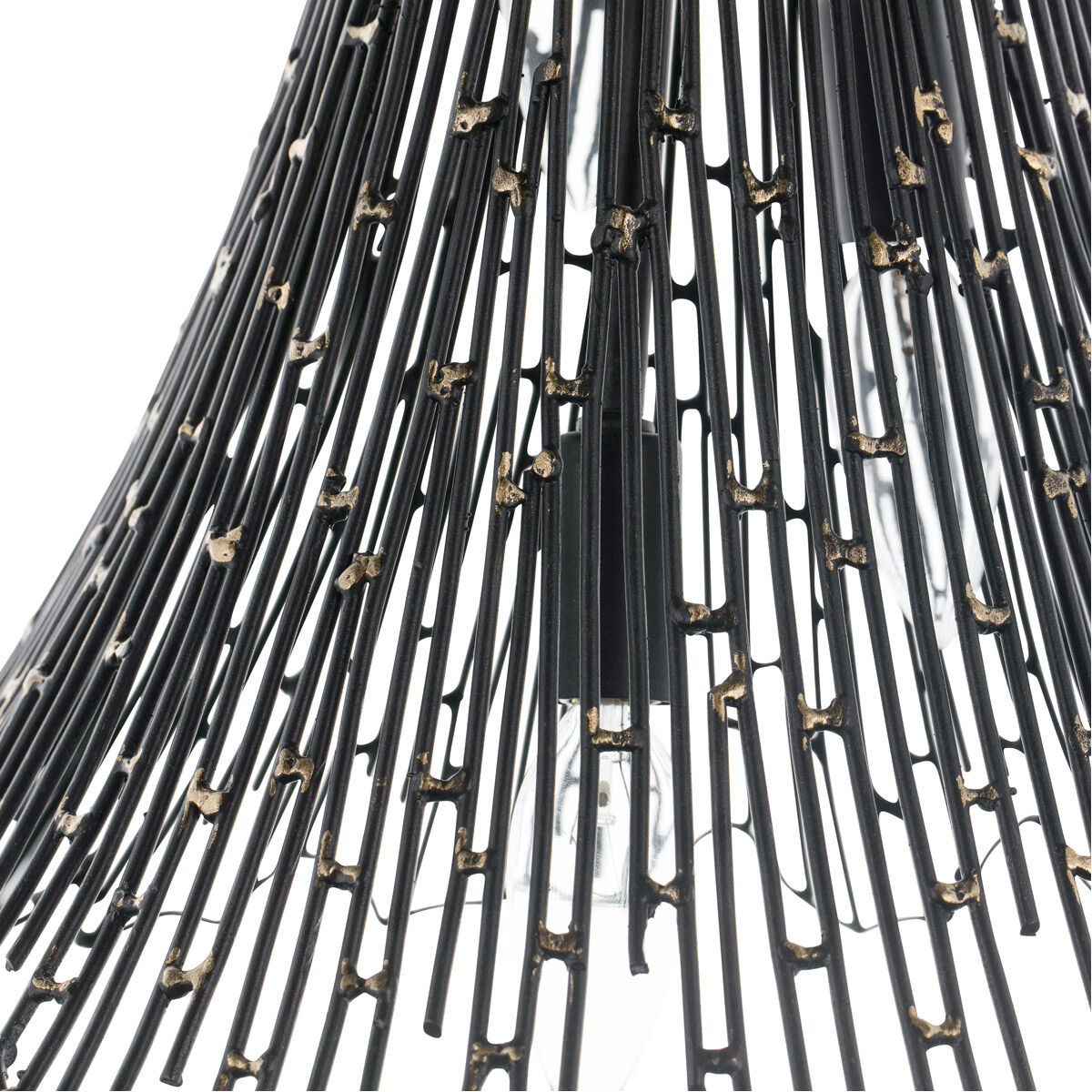Rikki 3 Light 13 inch Carbon and Aged Gold Pendant Ceiling Light