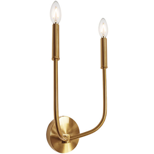 Eleanor 2 Light 7 inch Aged Brass Decorative Wall Sconce Wall Light