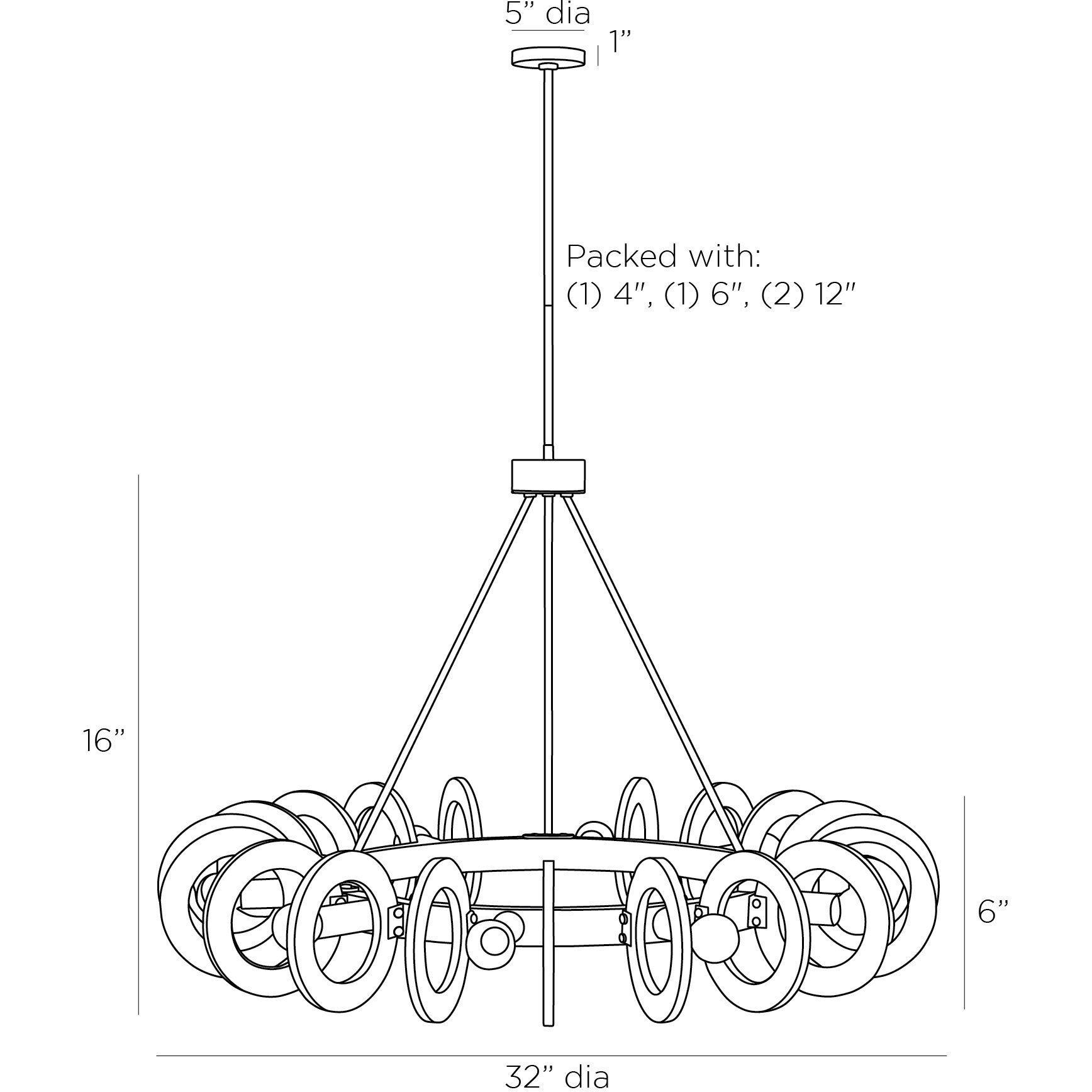 Trina 10 Light 32 inch Clear Seedy Chandelier Ceiling Light