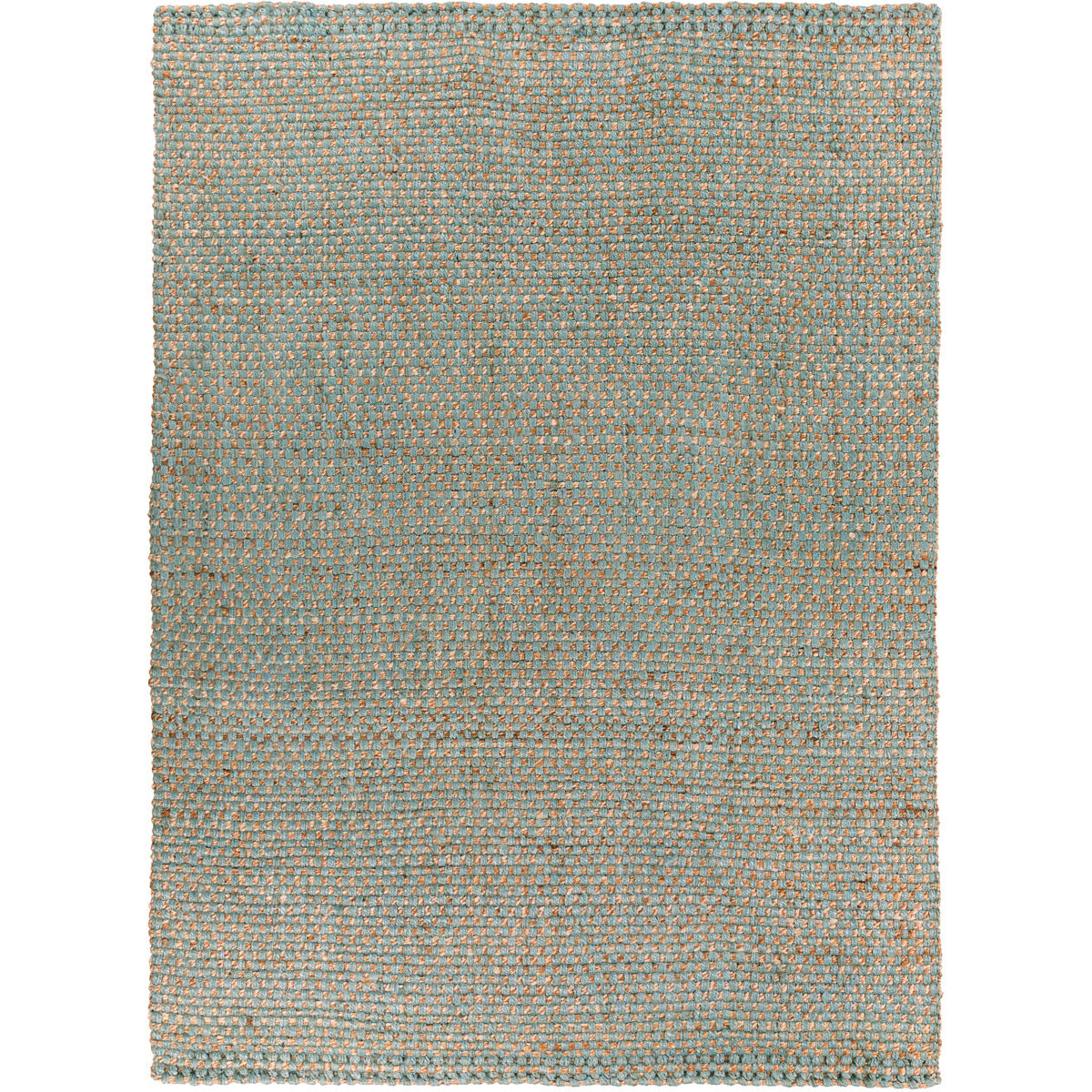 Reeds 36 X 24 inch Blue and Neutral Area Rug, Jute