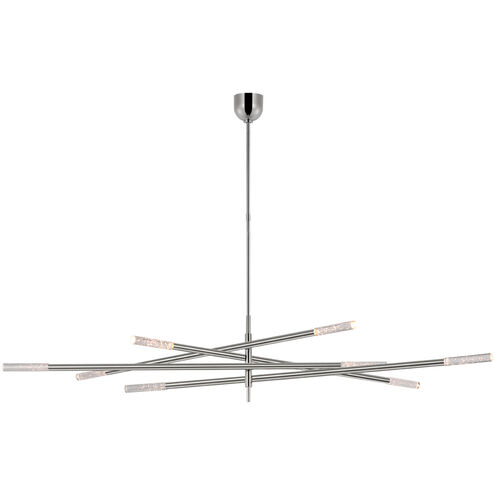 Kelly Wearstler Rousseau LED 80 inch Polished Nickel Articulating Chandelier Ceiling Light, Oversized
