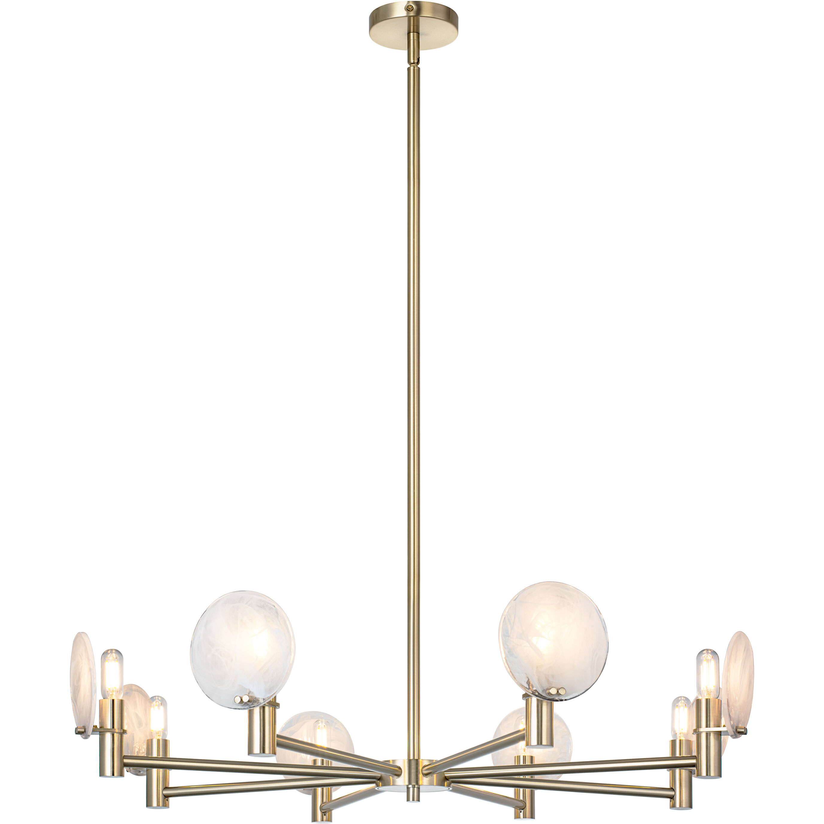 Cloudburst 8 Light 32.38 inch Champagne Gold Pendant Ceiling Light