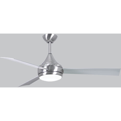 Atlas Donaire 52 inch Brushed Stainless with Gloss White Blades Outdoor Ceiling Fan, Coastal Wet Rated