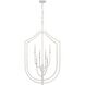 Continuance 6 Light 26 inch Textured White with Satin Brass Pendant Ceiling Light