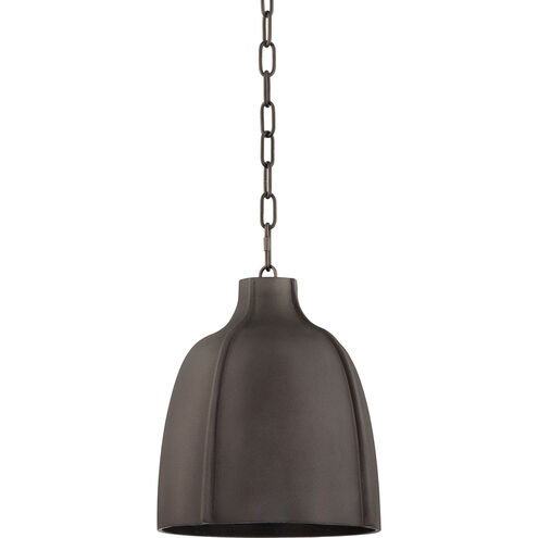 Flint 1 Light 12.75 inch Blackened Graphite Pendant Ceiling Light