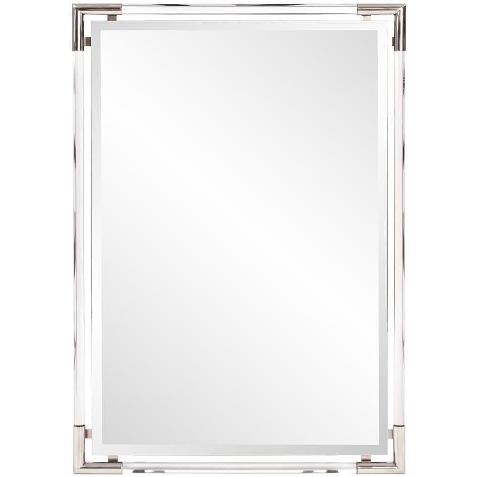 Elsie 39 X 27 inch Clear Acrylic with Stainless Steel Accents Wall Mirror