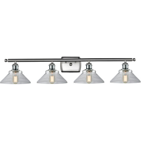 Ballston Orwell LED 36 inch Brushed Satin Nickel Bath Vanity Light Wall Light in Clear Glass, Ballston