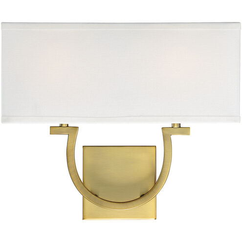 Rhodes 2 Light 14 inch Warm Brass ADA Wall Sconce Wall Light, Essentials