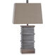Roman 31 inch 100.00 watt Slate Grey/Brown Table Lamp Portable Light