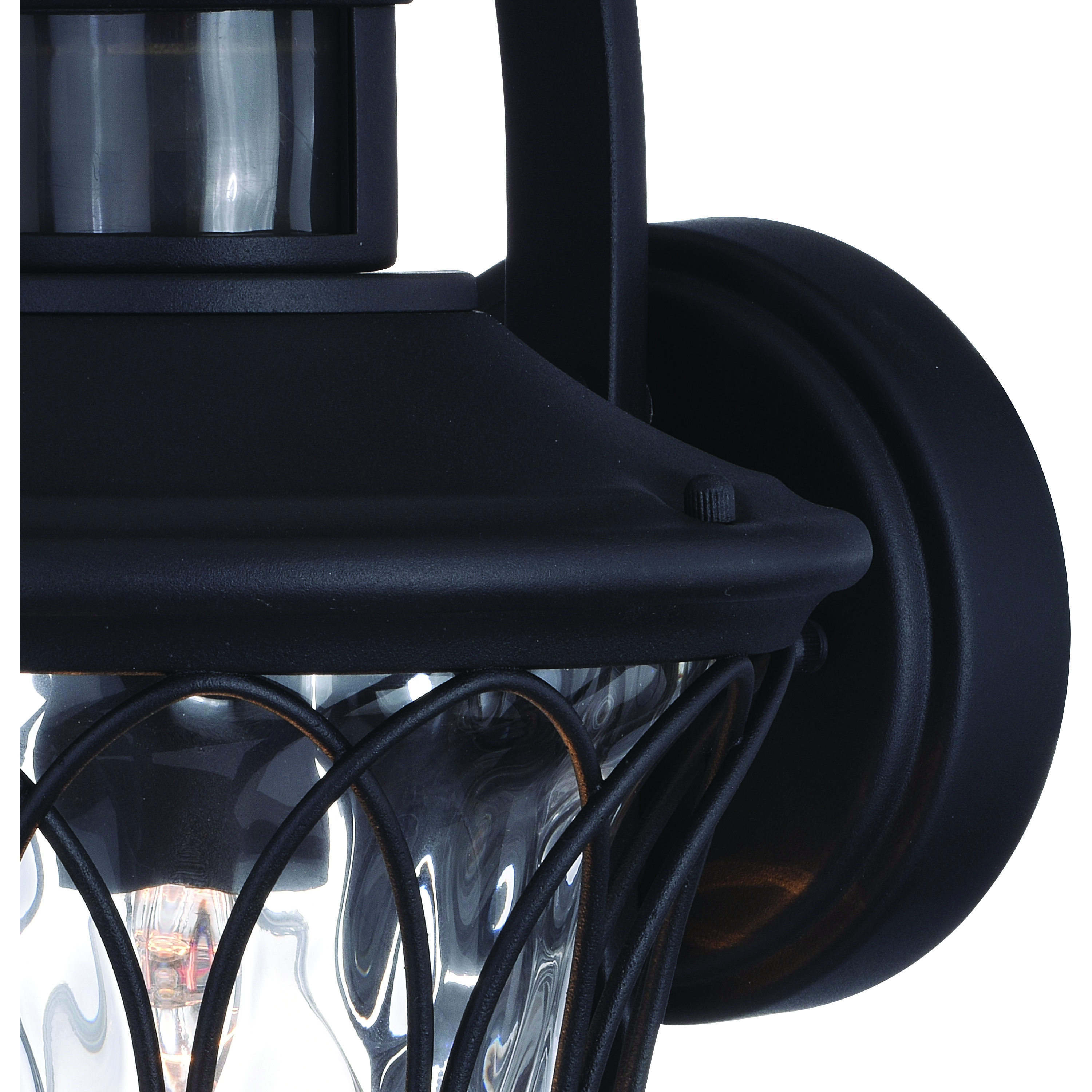 Abigail Textured Black Outdoor Motion Sensor