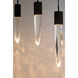 Quartz LED 20 inch Black Multi-Light Pendant Ceiling Light