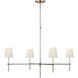 Thomas O'Brien Bryant LED 48 inch Antique Nickel Chandelier Ceiling Light, Extra Large