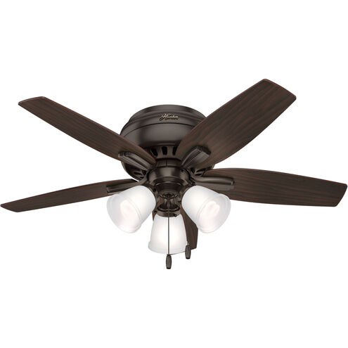 Newsome 42 inch Premier Bronze with Roasted Walnut/Yellow Walnut Blades Ceiling Fan, Low Profile