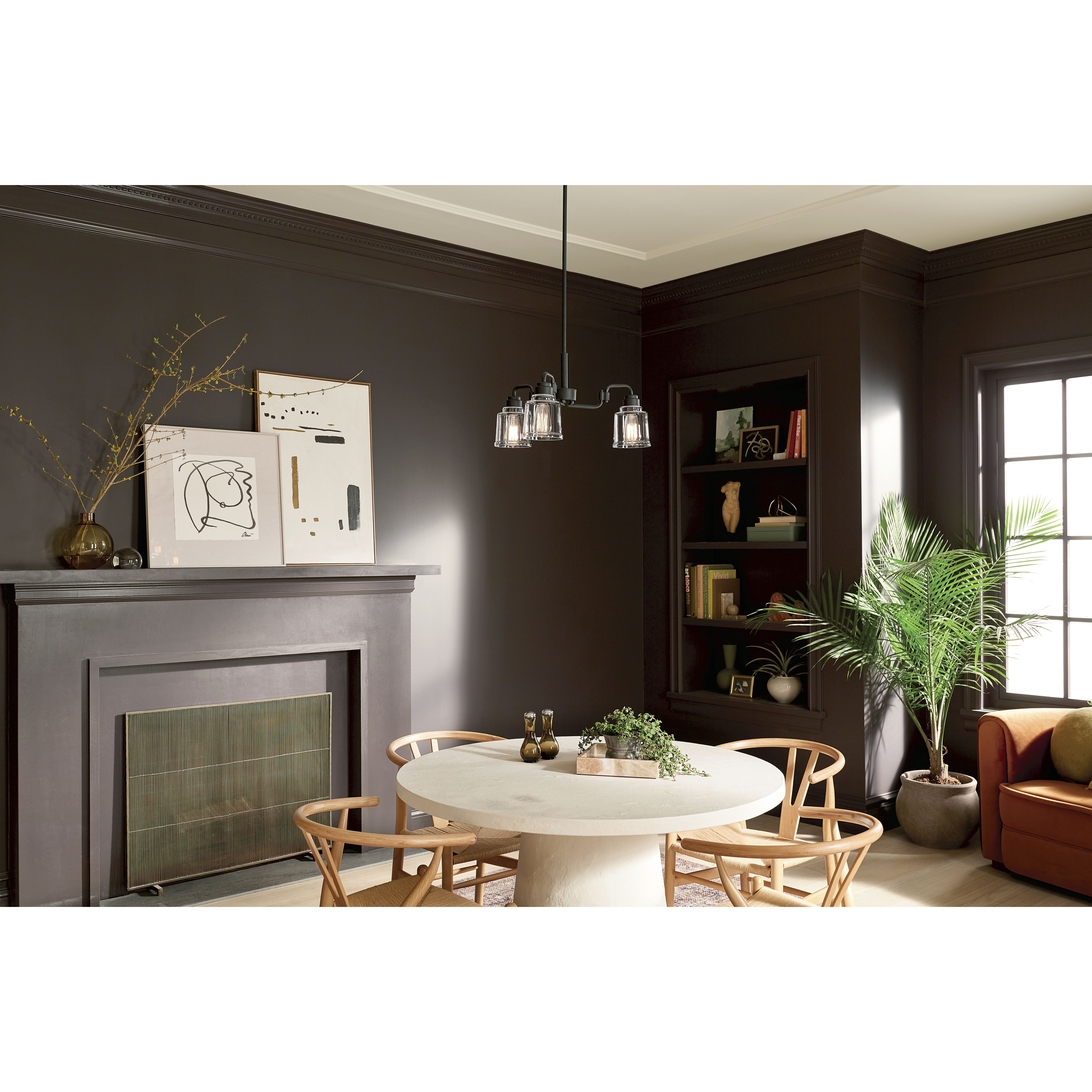 Aivian 3 Light 22.75 inch Black Chandelier Ceiling Light, Small