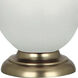 Small Double Gourd 22.75 inch 150 watt Matte Celadon Glazed Ceramic with Antique Natural Brass Accent Lamp Portable Light in Pearl Dupioni