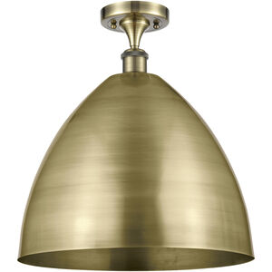 Ballston Dome 1 Light 16 inch Antique Brass Semi-Flush Mount Ceiling Light