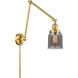 Small Bell 30 inch 60.00 watt Satin Gold Swing Arm Wall Light, Franklin Restoration