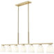 Naya Linear Chandelier Ceiling Light in Modern Gold
