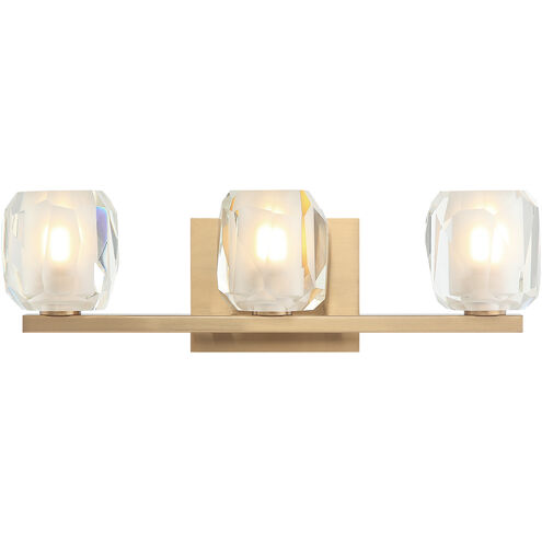 Carleton 3 Light 18 inch Aged Gold Brass Bath Vanity Light Wall Light