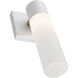 Aero ADA Wall Sconce Wall Light in Textured White with Antique Brass Accent