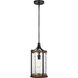 Sean Lavin Angelo 1 Light 9.5 inch Distressed Weathered Oak / Slate Grey Metal Pendant Ceiling Light