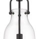 Haverhill LED 14 inch Matte Black Pendant Ceiling Light in Clear Glass