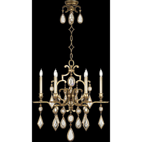 Encased Gems 6 Light 29 inch Gold Chandelier Ceiling Light in Clear Crystal