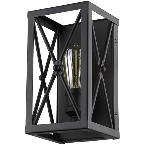 Brooklyn 1 Light 6 inch Matte Black Sconce Wall Light