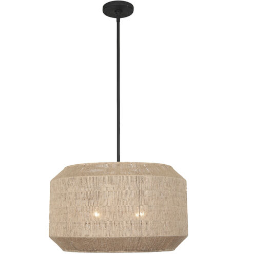 Cebu 4 Light 20 inch Matte Black Pendant Ceiling Light