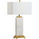 Town Square 28 inch 100.00 watt Natural White/Antique Brass Table Lamp Portable Light