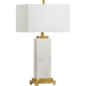 Town Square 28 inch 100.00 watt Natural White/Antique Brass Table Lamp Portable Light