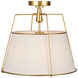 Pullman LED 17 inch Brass Semi-Flush Mount Ceiling Light