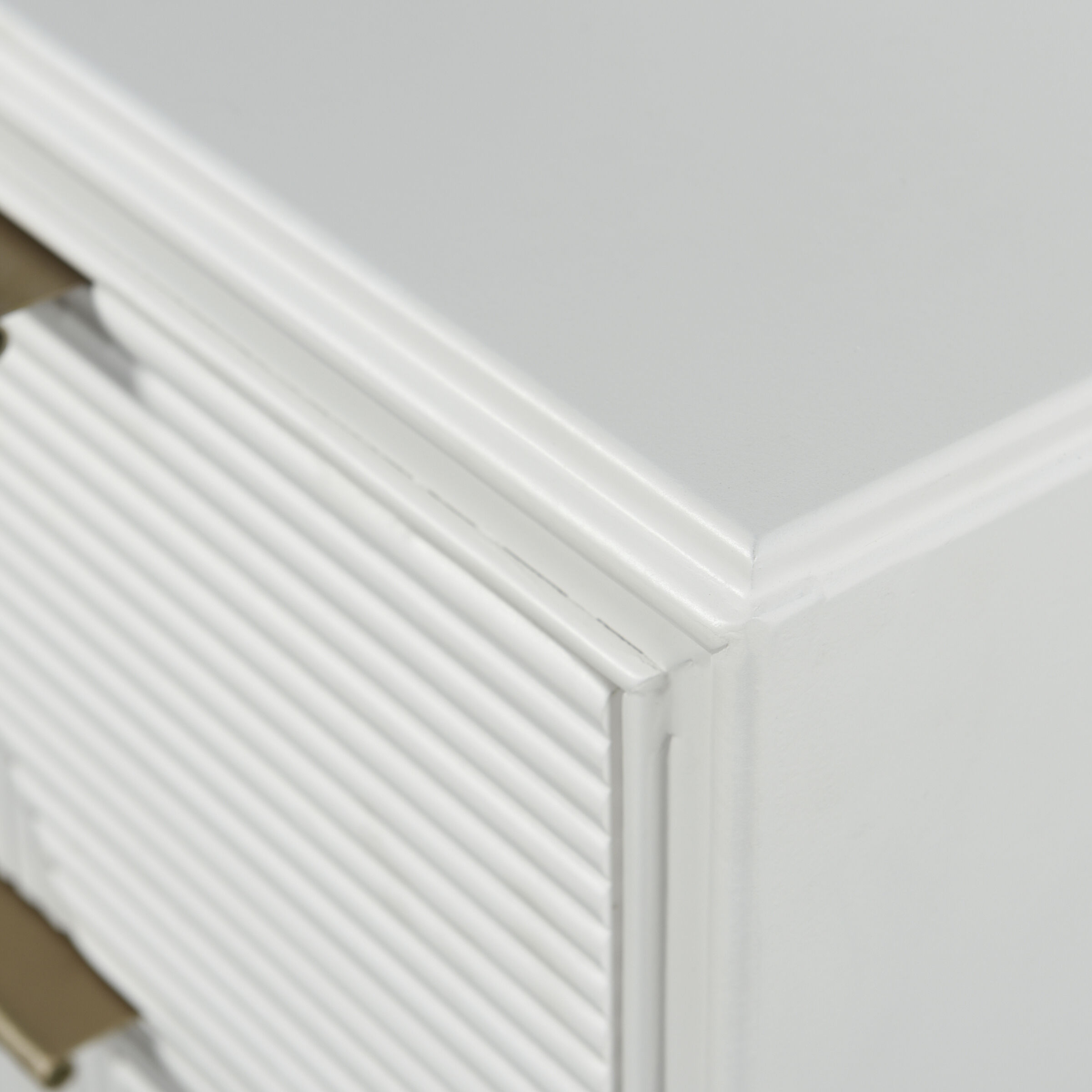 Milo Satin White and Copper Chest